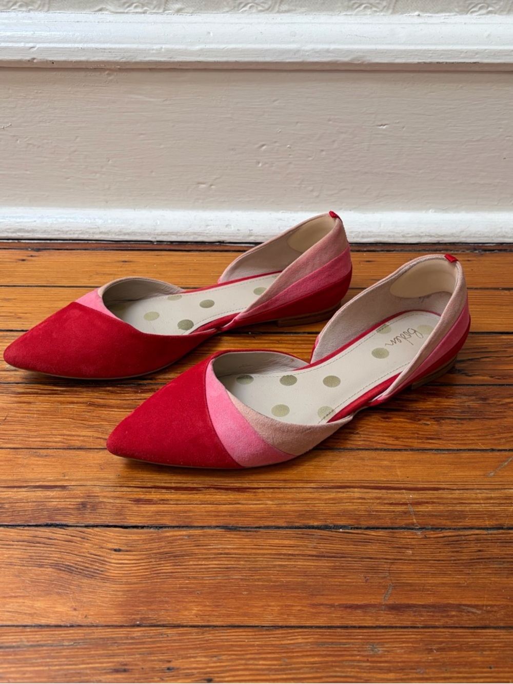 Boden Henrietta color block suede flats size 39 - Picture 2 of 5